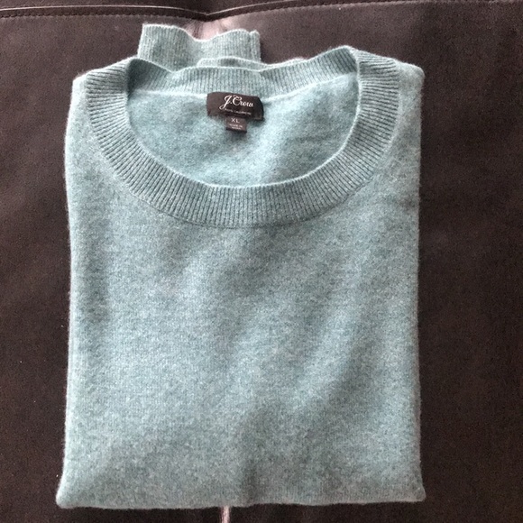 J. Crew  Heather Blue 100% Cashmere Sweater XL - Picture 11 of 12